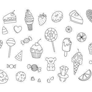 Schablonen Candy Tattoo Designs, Gebrauchsfertig, Einfach anzubringen, Niedlich, Süß, Einfach, Einfach, Essen, Handpoke und Stick & Poke