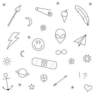 Schablonen Einfache Tattoo Designs, Gebrauchsfertig, Einfach-anzuwenden Einfach Gut für Anfänger, Lehrlinge, Handpoke und Stick & Poke