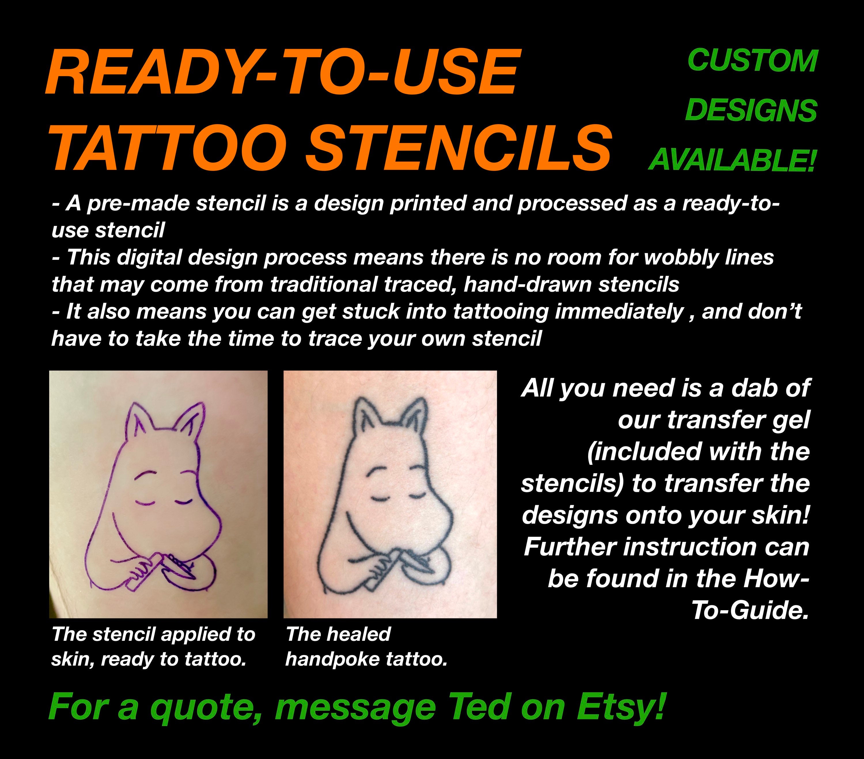 Tiny Minimalist Stencils | Ready-to-use Pre-Printed Handpoke Tattoo  Transfers