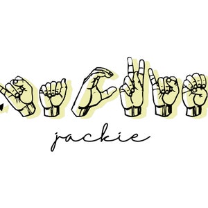 Sign Language Name Sign ASL Name Sign Sign Language Sign | Etsy