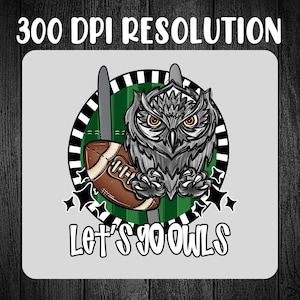 Owls Mascot PNG: Preppy School Spirit Digital Design
