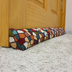 Draught Excluder Triangular® | Gaudi Tapestry | Heavy, Hookable | Custom Lengths | UK Draft Stopper
