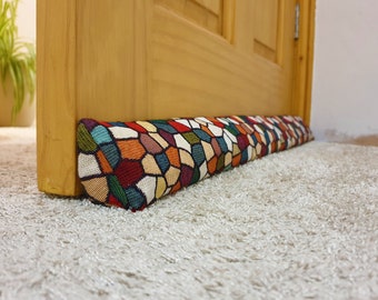 Draught Excluder Triangular® | Gaudi Tapestry | Heavy, Hookable | Custom Lengths | UK Draft Stopper