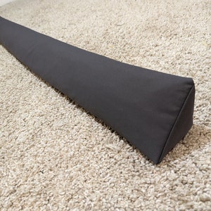 Draught Excluder XL Triangular® Heavy, Hookable Selection of Fabrics Draft Stopper UK Waterproof Dark Grey