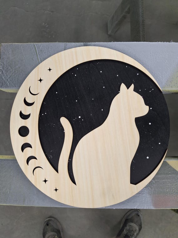 Mond Katze Wanddekoration (Klein)