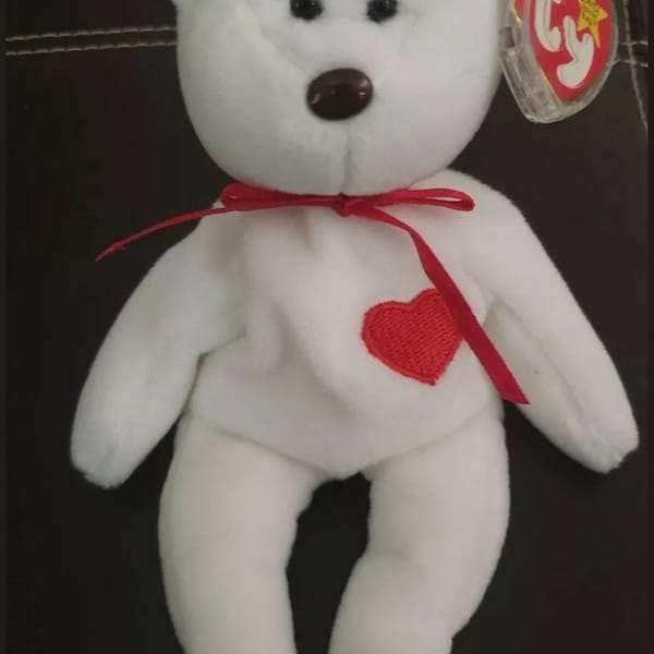 Ty Valentino Bear, RARE Beanie Baby! 13 Tag Errors, Mint condition!