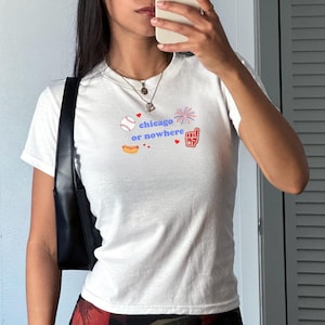 Chicago or Nowhere Baby Tee Baseball