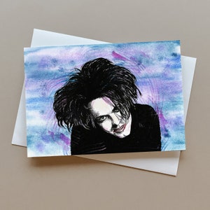 Robert Smith von The Cure Grußkarte | Das Heilungsgeschenk | Goth | New Wave | 80er Jahre Musik | Geburtstagskarte | Karten