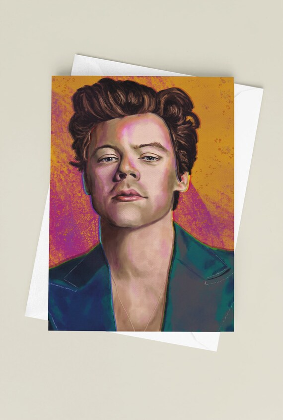 Harry Styles Greeting Card One Direction Card Harry Styles | Etsy UK