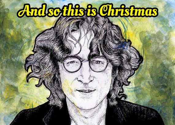 John Lennon Christmas Card, the Beatles Christmas Card, Music Christmas  Card, Personalised Card, Gift for John Lennon Fan - Etsy