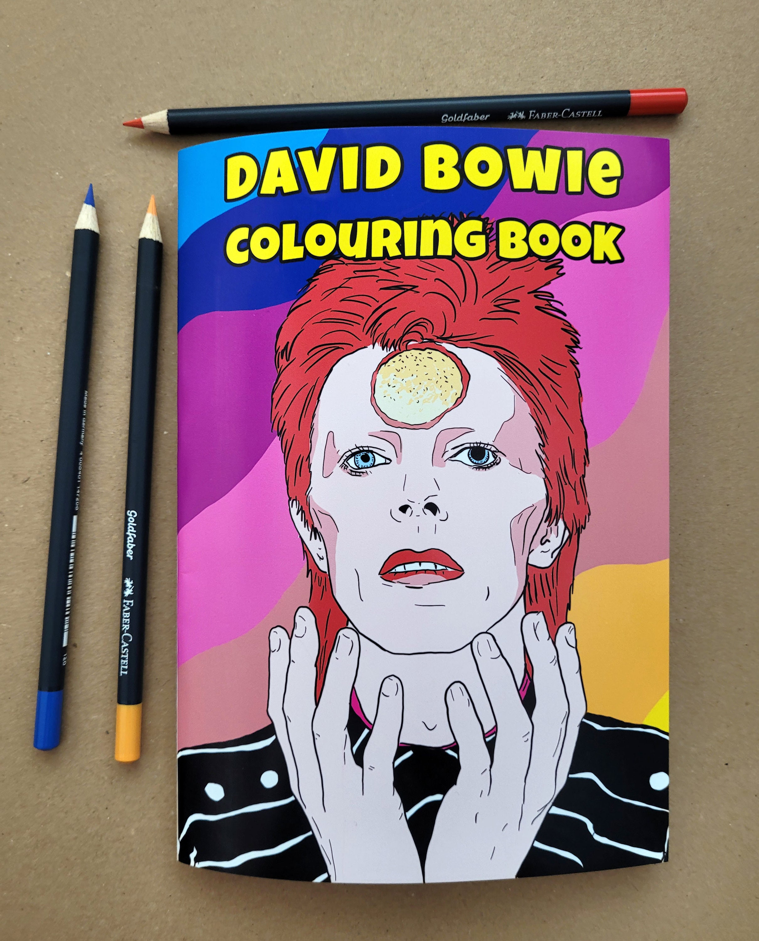 David Bowie Colouring Book, adult colouring book, gift for David Bowie fan, activity book, birthday gift, david bowie artwork, size A5