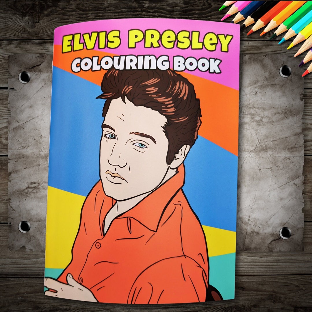 Elvis Presley Colouring Book, Adult Colouring Book, Elvis Fan Gift ...