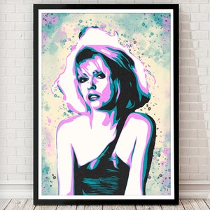 Debbie Harry pop art poster, unframed, Blondie Poster, Blondie Wall Art, Debbie Harry art print, New wave poster, music art print, retro art