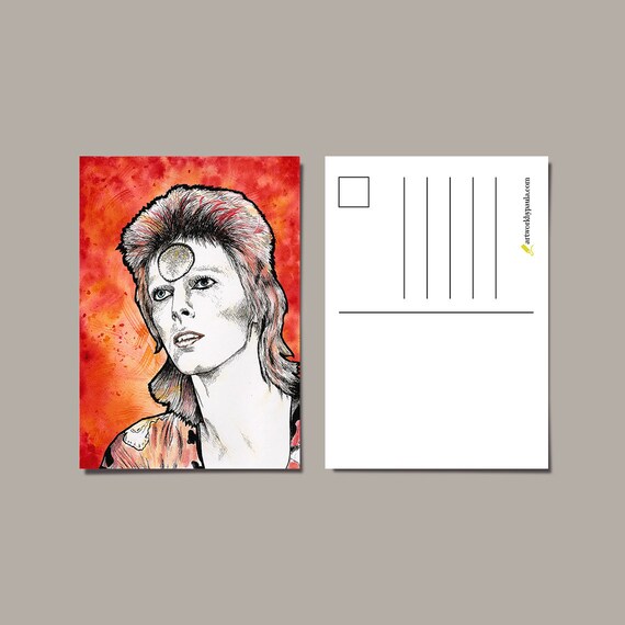 デヴィッド・ボウイのポストカード、5枚セット、音楽ポストカード
