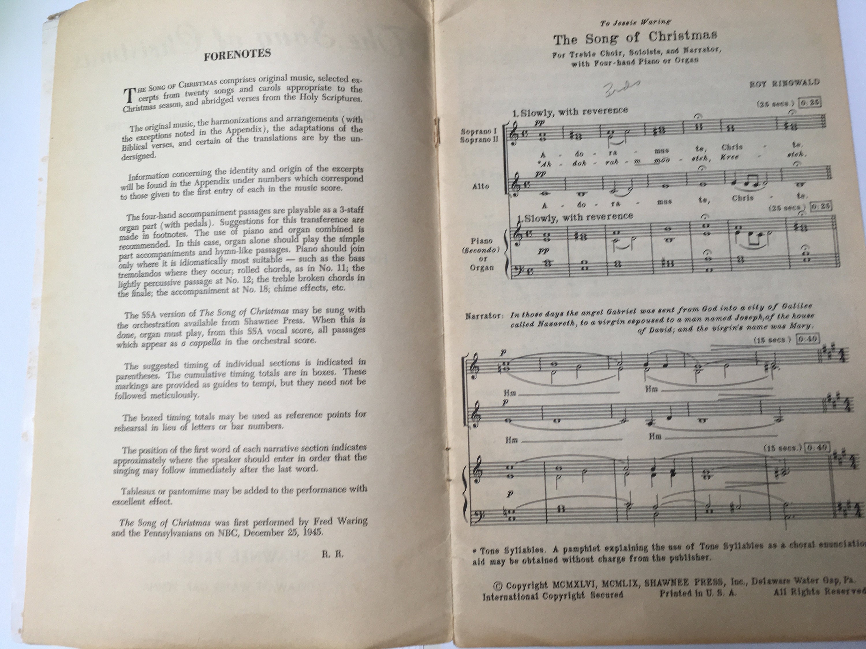 The Song of Christmas: The Story of the Nativity as Told in | Etsy