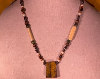 22” tigerseye pendant necklace