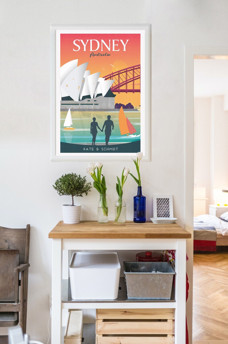Personalised Sydney Poster Sydney Print Sydney Travel Etsy UK