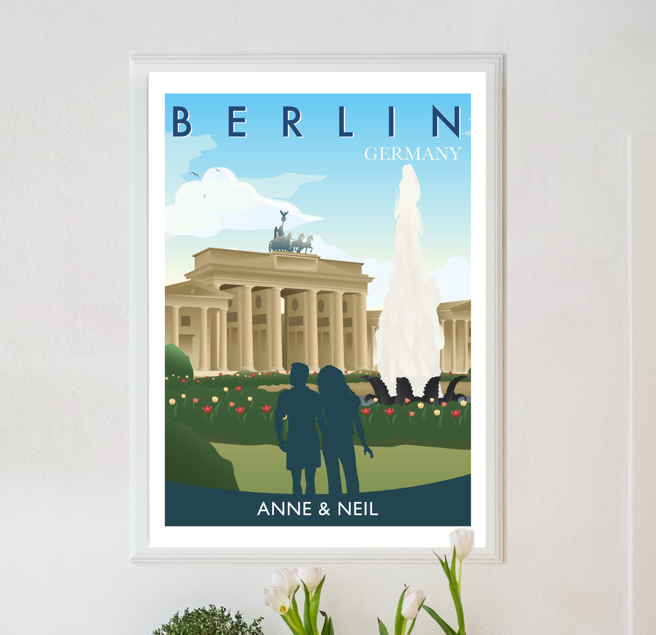 Personalised Berlin Poster, Berlin Print, Berlin Travel Poster, Berlin