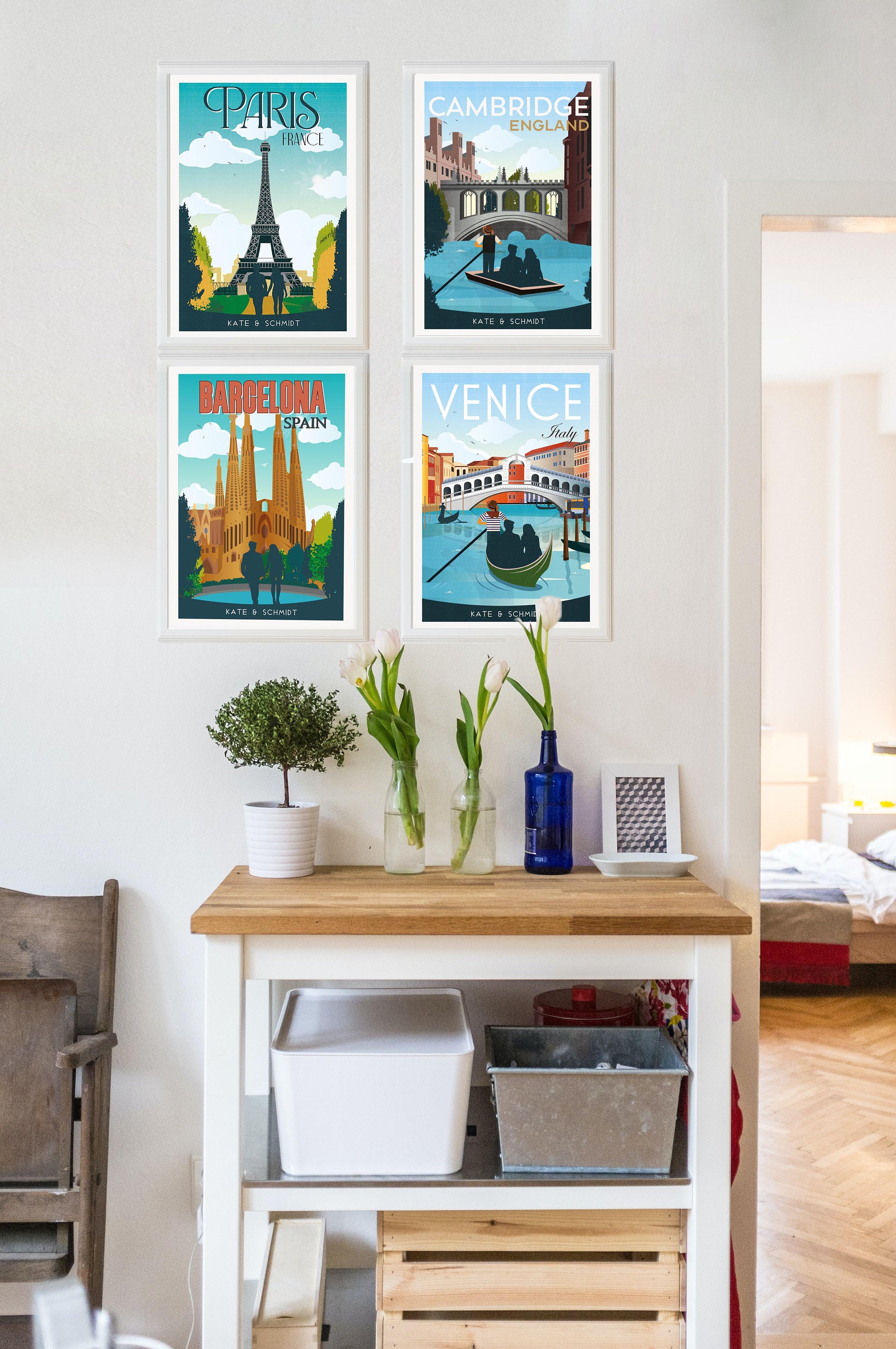 Personalised Cambridge Poster, Cambridge Print, Cambridge Travel Poster