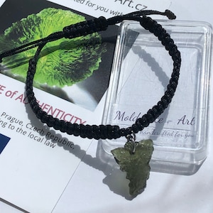 TOP Natural Moldavite bracelet, Gift for him, gift for her, Moldavite jewellery, raw Moldavite bracelet, friendship bracelet Czech Moldavite