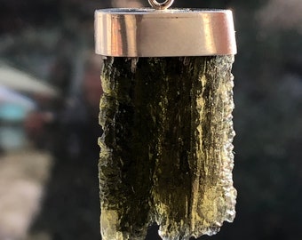 GIANT TOP Moldavite in silver pendant, 62,5ct best green raw Moldavite , Moldavite pendant, Moldavite talisman, Certificate, from Czech Rep.