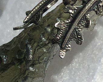 Handcrafted Sterling Silver Moldavite Pendant: Czech Raw Crystal Necklace