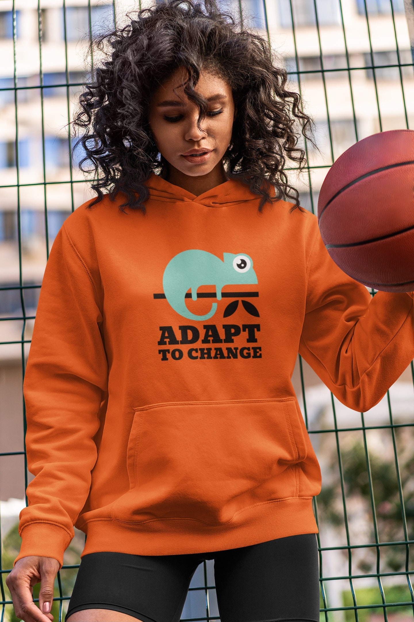Unisex Orange Hoodie Adapt to Change Reptile Women and - Etsy