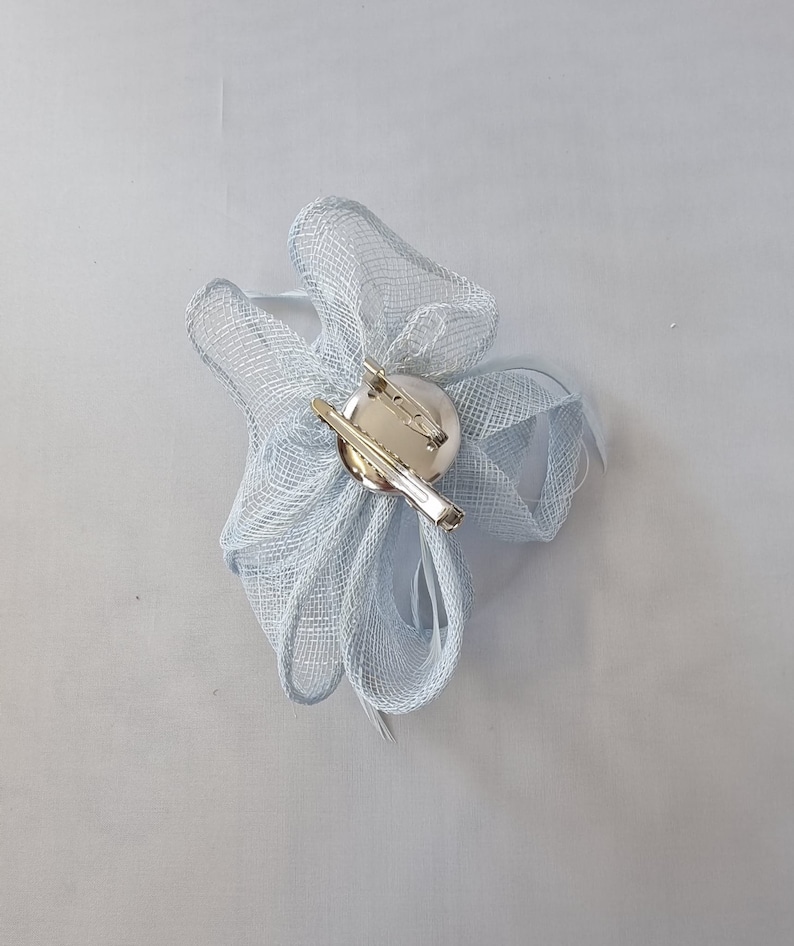 New Pale Blue,Baby Blue Small size Fascinator with clip For wedding day ,Womens Day image 5