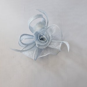 New Pale Blue,Baby Blue Small size Fascinator with clip For wedding day ,Womens Day image 1