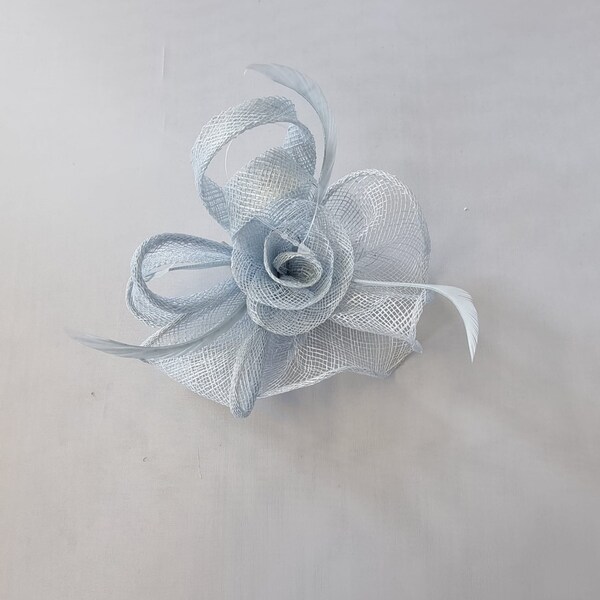 New Pale Blue,Baby Blue Small size Fascinator with clip For wedding day ,Women’s Day