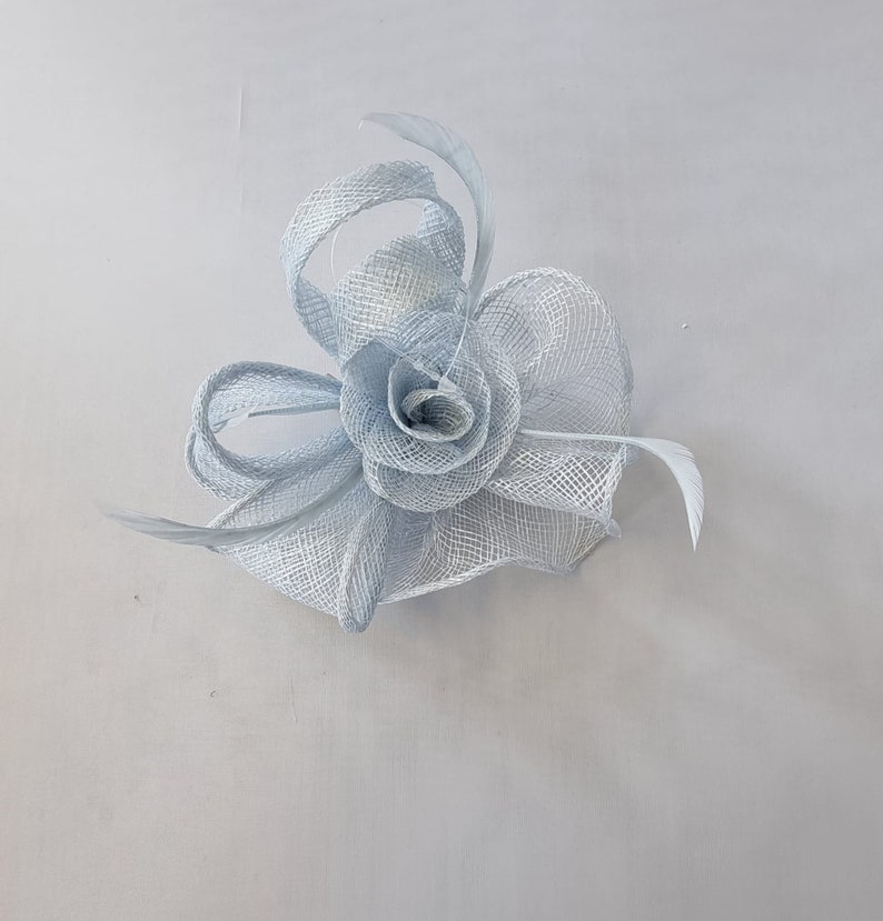 New Pale Blue,Baby Blue Small size Fascinator with clip For wedding day ,Womens Day image 1