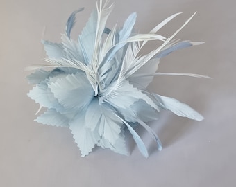 New Pale Blue Colour Small size Fascinator with clip For wedding day ,Women’s Day