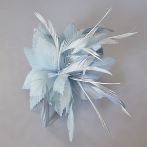 New Pale Blue Colour Small size Fascinator with clip For wedding day ,Womens Day image 2