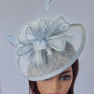 Baby Blue,Light Blue Colour Fascinator With Flower Headband Wedding Hat,Royal Ascot Ladies Day