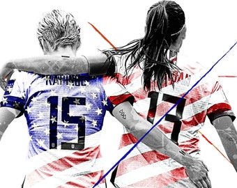 Alex Morgan Soccer Star Sport T-3317 Art Poster 24x36 27x40
