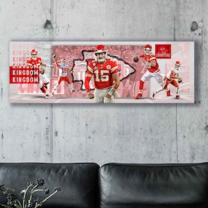 Patrick Mahomes Canvas Print - Kansas City Chiefs - Wall Art, Sports Art Print, Kids Decor, Man Cave, Canvas Art, Gift, Football Poster