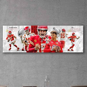 Patrick Mahomes Super Bowl - Kansas City Chiefs Canvas Print - Wall Art, Sports Art Print, Kids Decor, Man Cave, Canvas Art, Football Poster