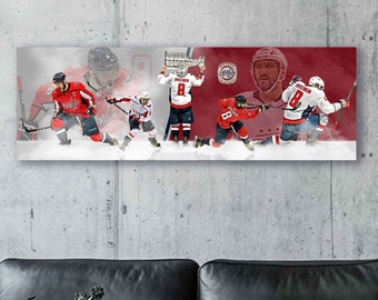 Alexander Ovechkin Canvas Print - Washington Capitals  - Wall Art, Sports Art Print, Kids Decor, Man Cave, Canvas Art, Gift, Hockey Poster