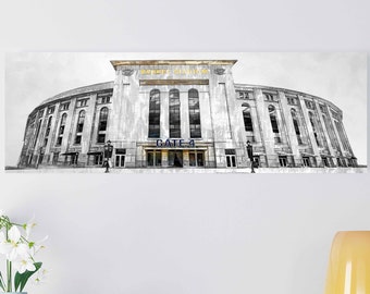 Yankee Stadium Canvas Print - New York Yankees - Wall Art, Sports Art Print, Kids Decor, Man Cave, Canvas Art, Gift, Baseball Poster