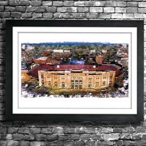 Memorial Stadium Poster - Nebraska Huskers - Wall Art, Sports Art Print, Football Poster, Kids Decor, Man Cave, Gift, Modern