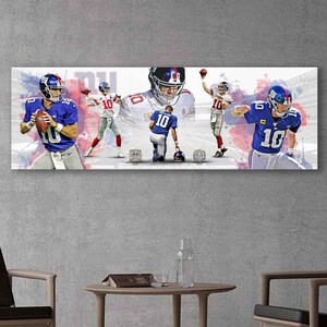 Eli Manning Canvas Print - New York Giants - Wall Art, Sports Art Print, Kids Decor, Man Cave, Canvas Art, Gift, Football Poster