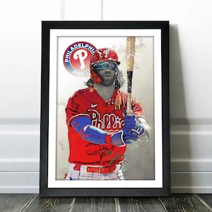 Bryce Harper Poster - Philadelphia Phillies - Canvas Print, Wall Art, Sports Art Print, Baseball Poster, Kids Decor, Man Cave, Gift, Modern