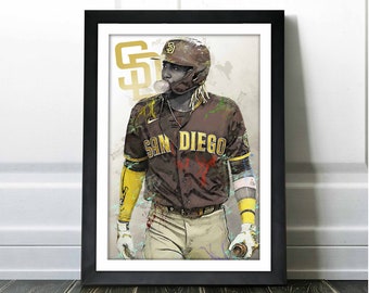 Fernando Tatis Jr Poster - San Diego Padres - Canvas Print, Wall Art, Sports Art Print, Baseball Poster, Kids Decor, Man Cave, Gift, Modern