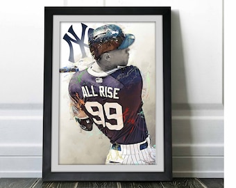 Aaron Judge Poster - New York Yankees - Canvas Print, Wall Art, Sports Art Print, Baseball Poster, Kids Decor, Man Cave, Gift, Modern
