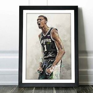 Victor Wembanyama Poster - San Antonio Spurs - Canvas Print, Wall Art, Sports Art Print, Basketball Poster, Kids Decor, Man Cave, Gift