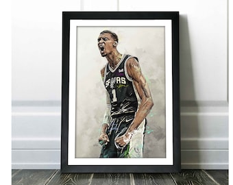 Victor Wembanyama Poster - San Antonio Spurs - Canvas Print, Wall Art, Sports Art Print, Basketball Poster, Kids Decor, Man Cave, Gift