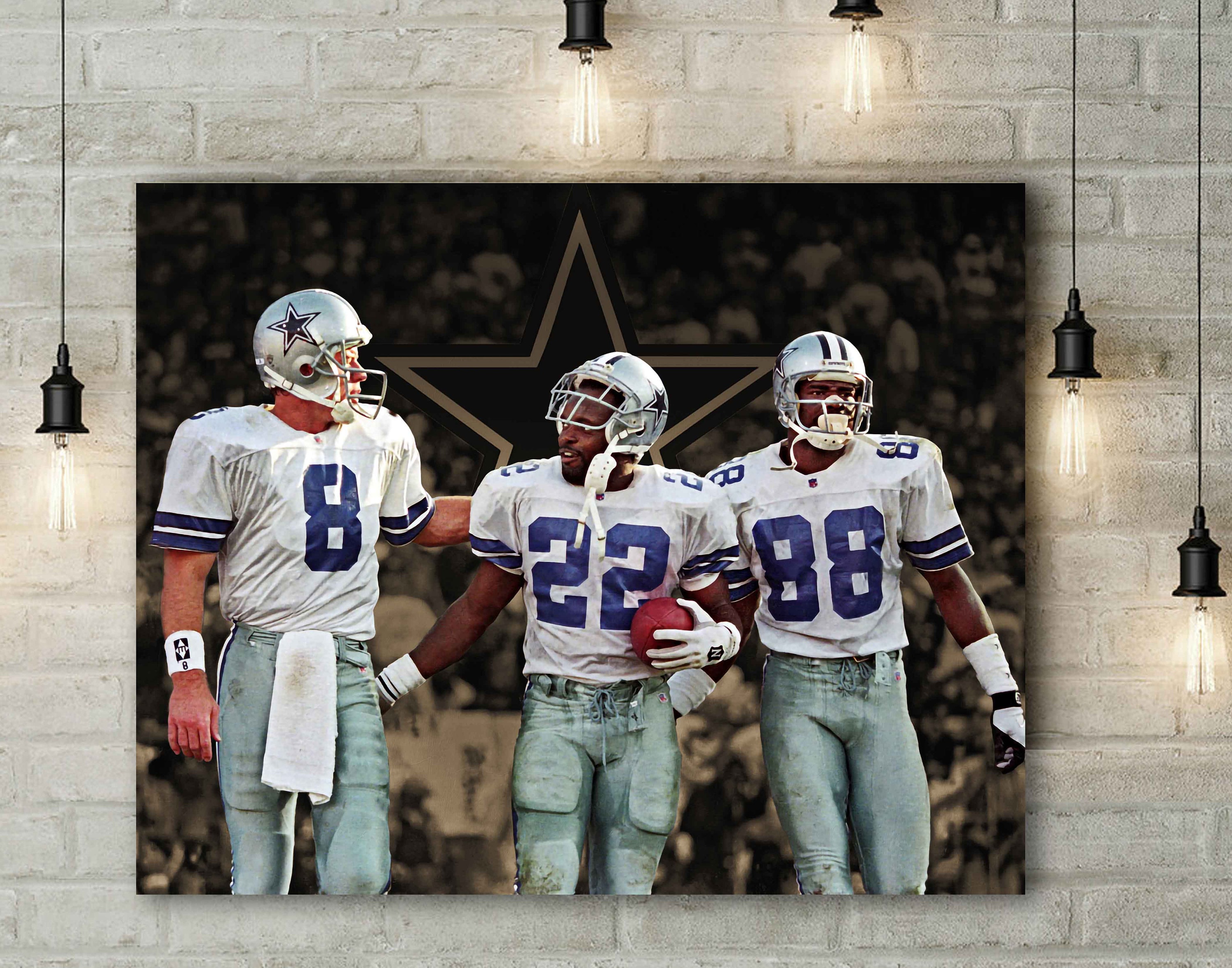 Dallas cowboys triplets autographed cheap picture