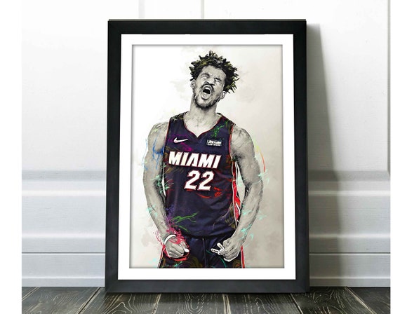 LeBron James Miami Heat Poster, Canvas, Basketball print, Sport