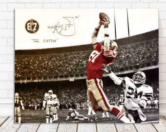 Dwight Clark Canvas Print - San Francisco 49ers - Wall Art, Sports Art Print, Kids Decor, Man Cave, Gift, Canvas Art, Football Poster
