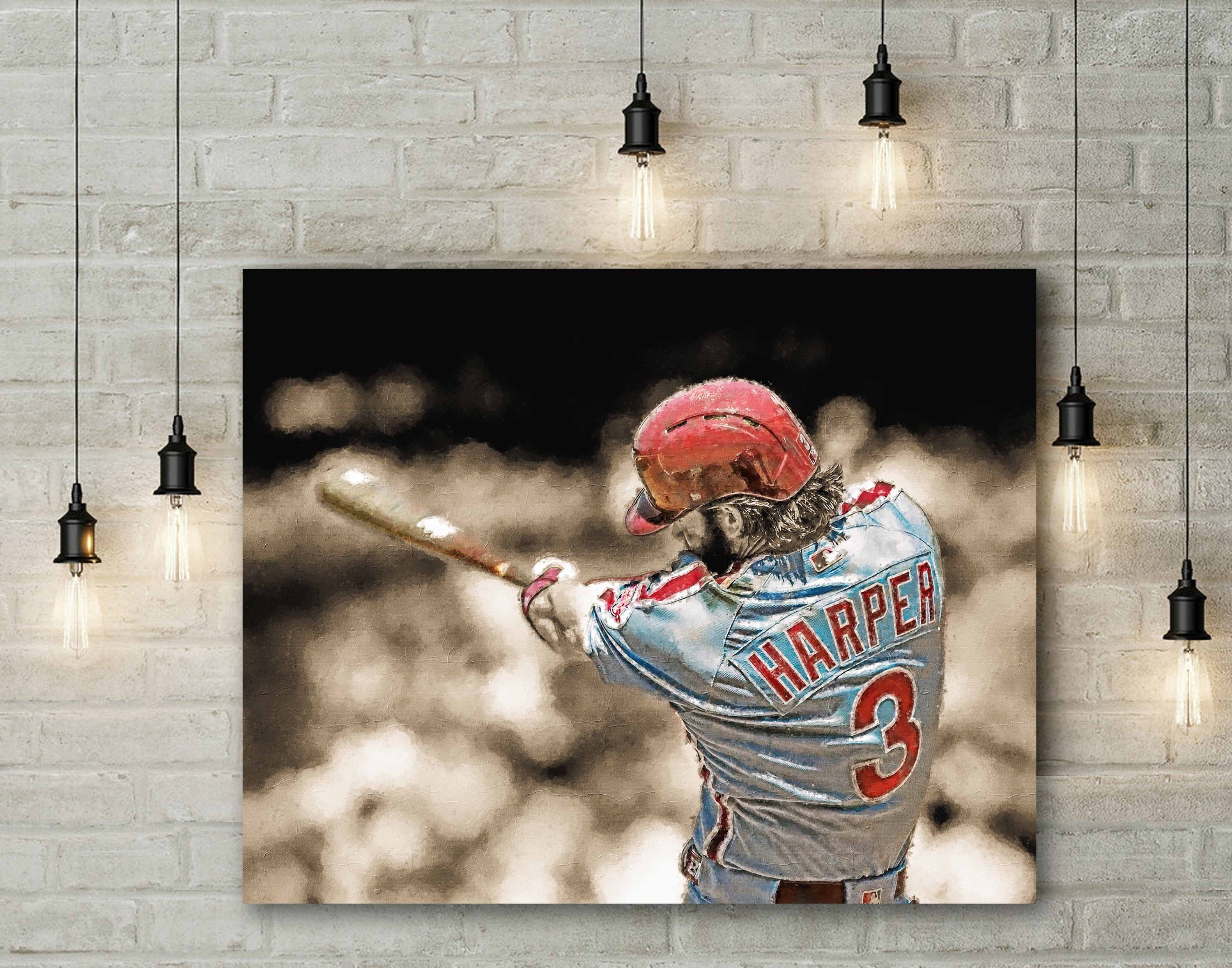 Bryce Harper Canvas Print Philadelphia Phillies Wall Art 